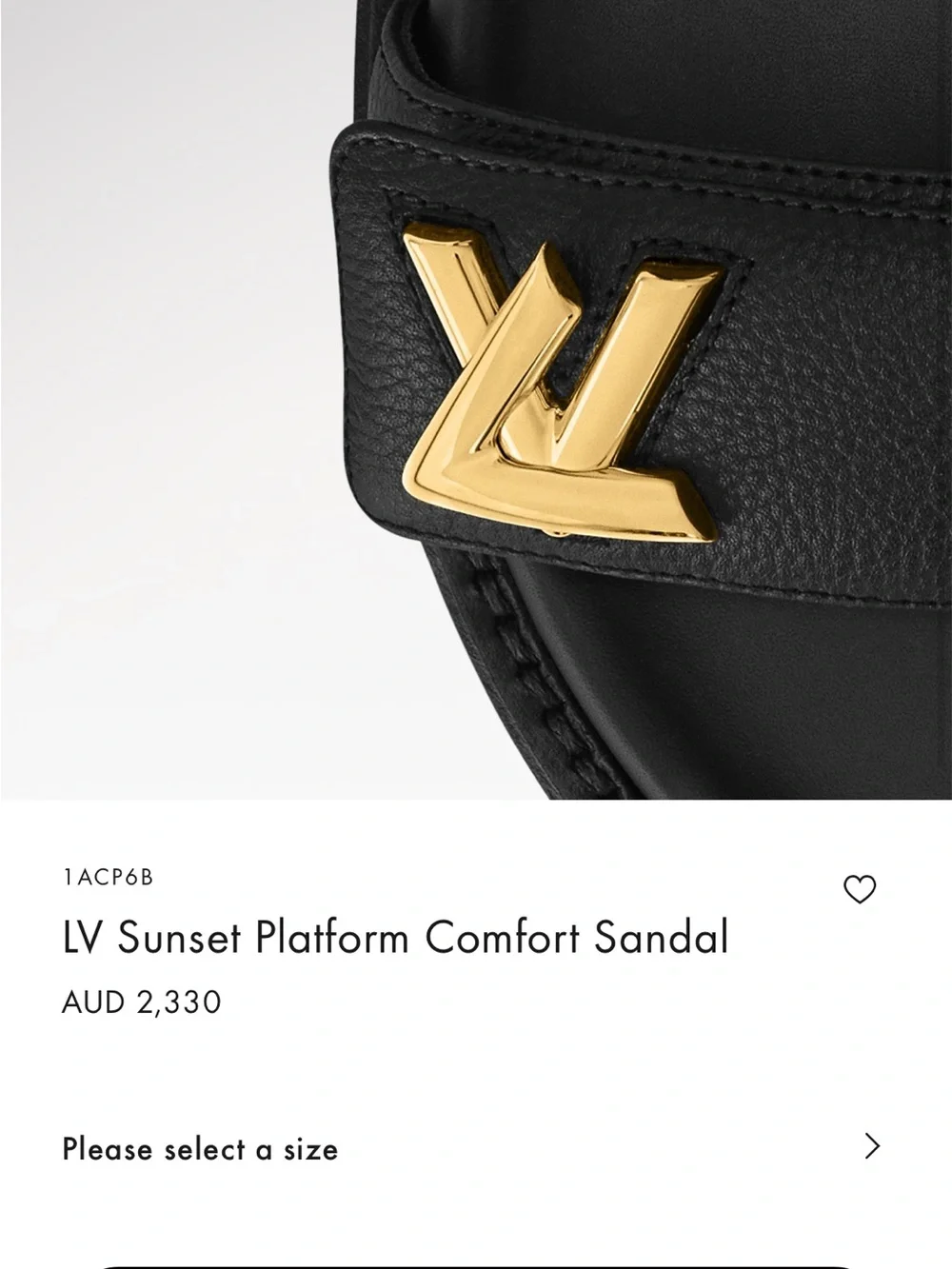 Louis Vuitton Black Platform Sunset